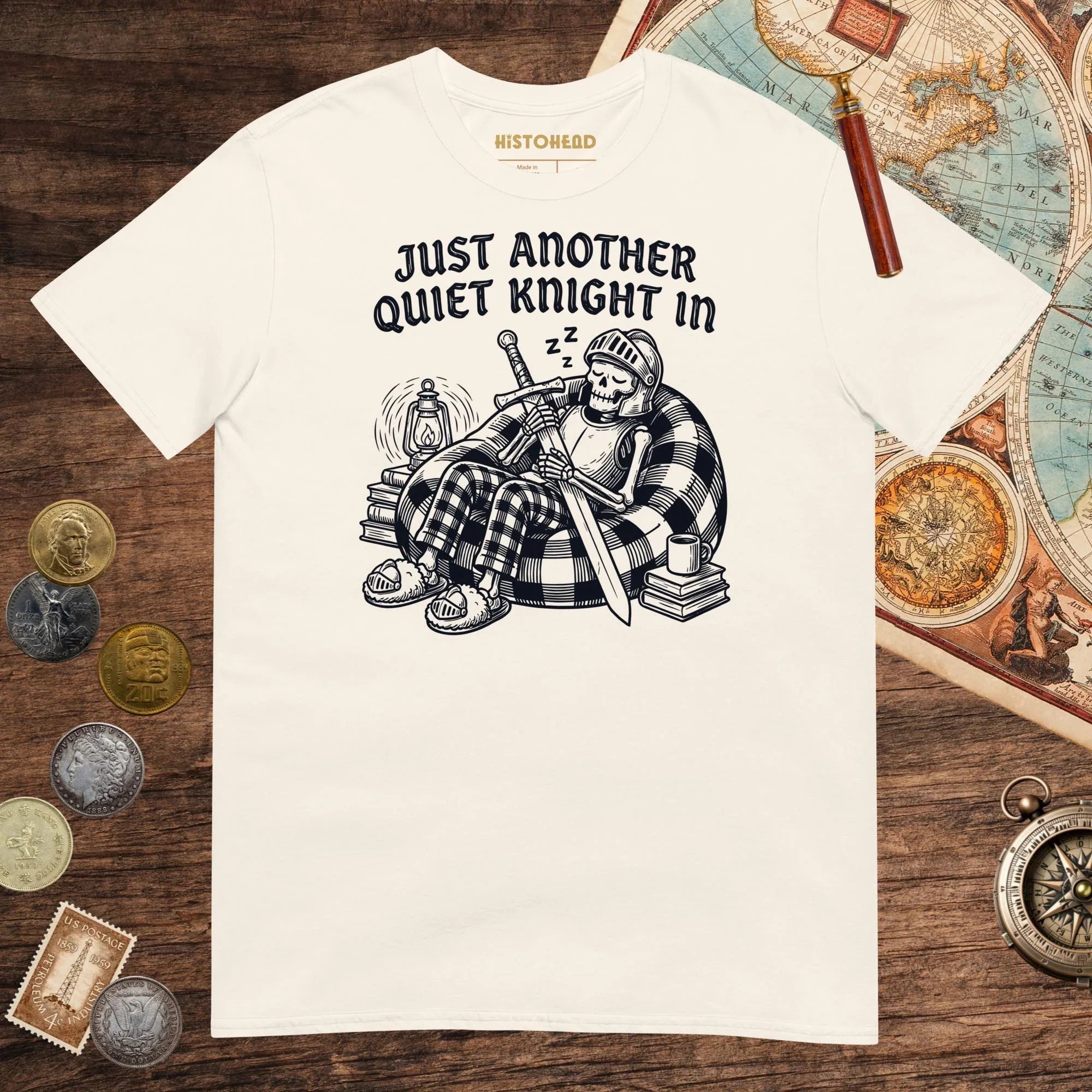Natural Just Another Quiet Knight In Tee - history buff gift by HistoHead