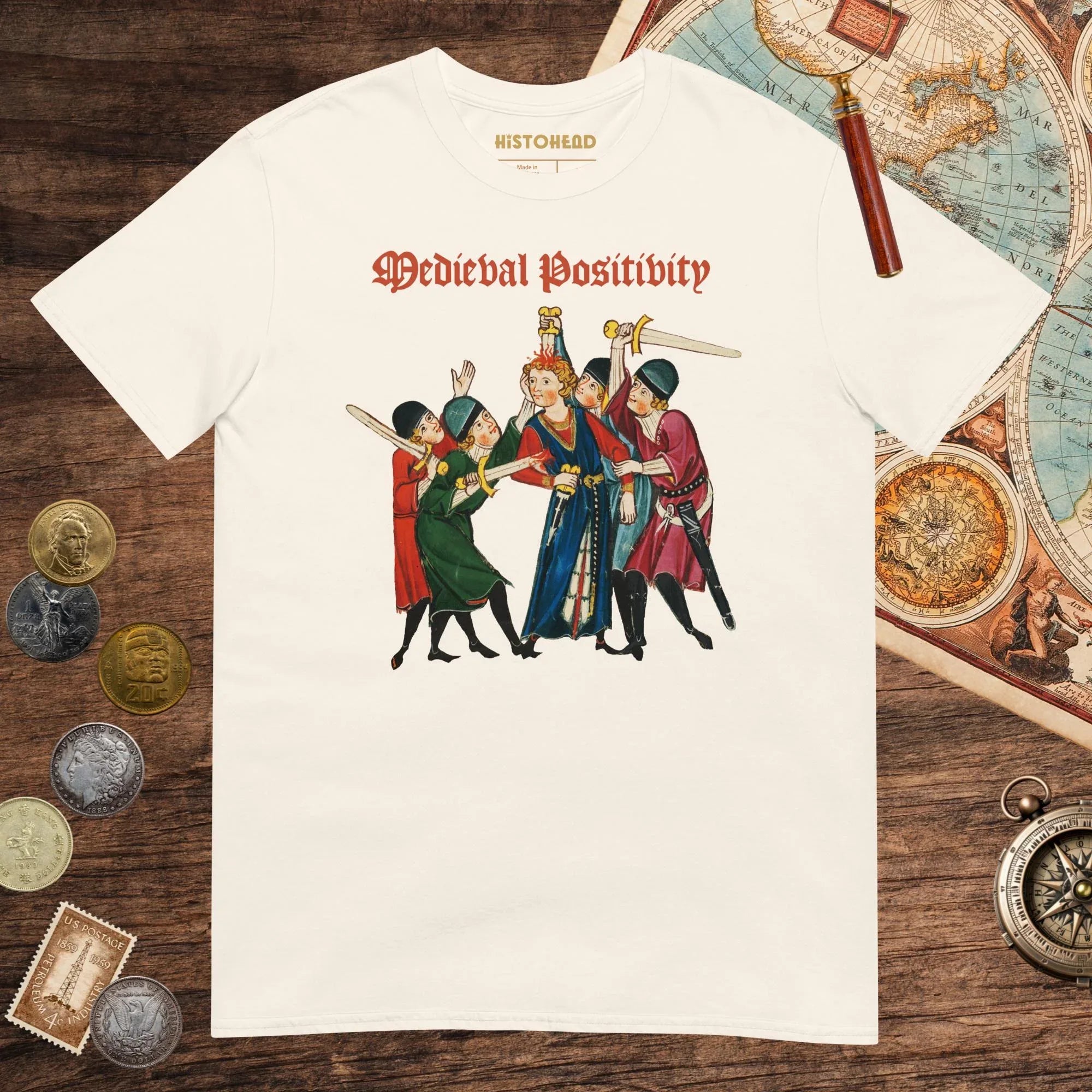 Natural Medieval Positivity Tee - history buff gift by HistoHead