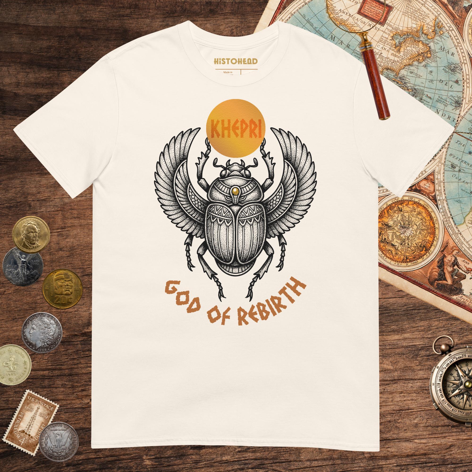 Natural Khepri God of Rebirth Tee - history buff gift by HistoHead