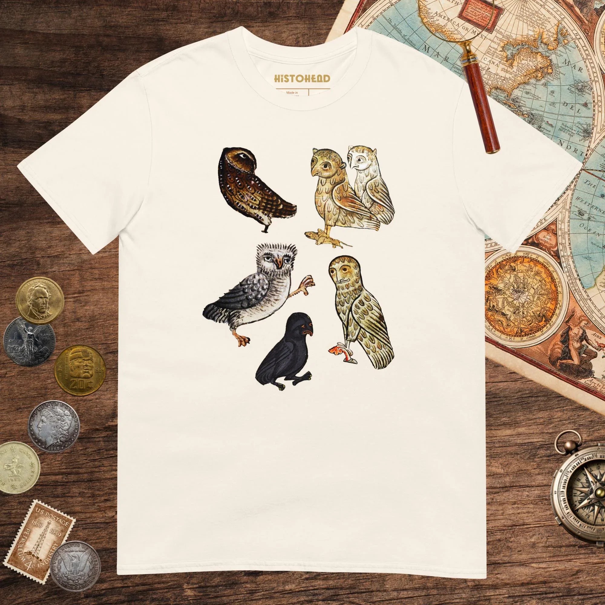 Natural Weird Medieval Owls Tee - history buff gift by HistoHead
