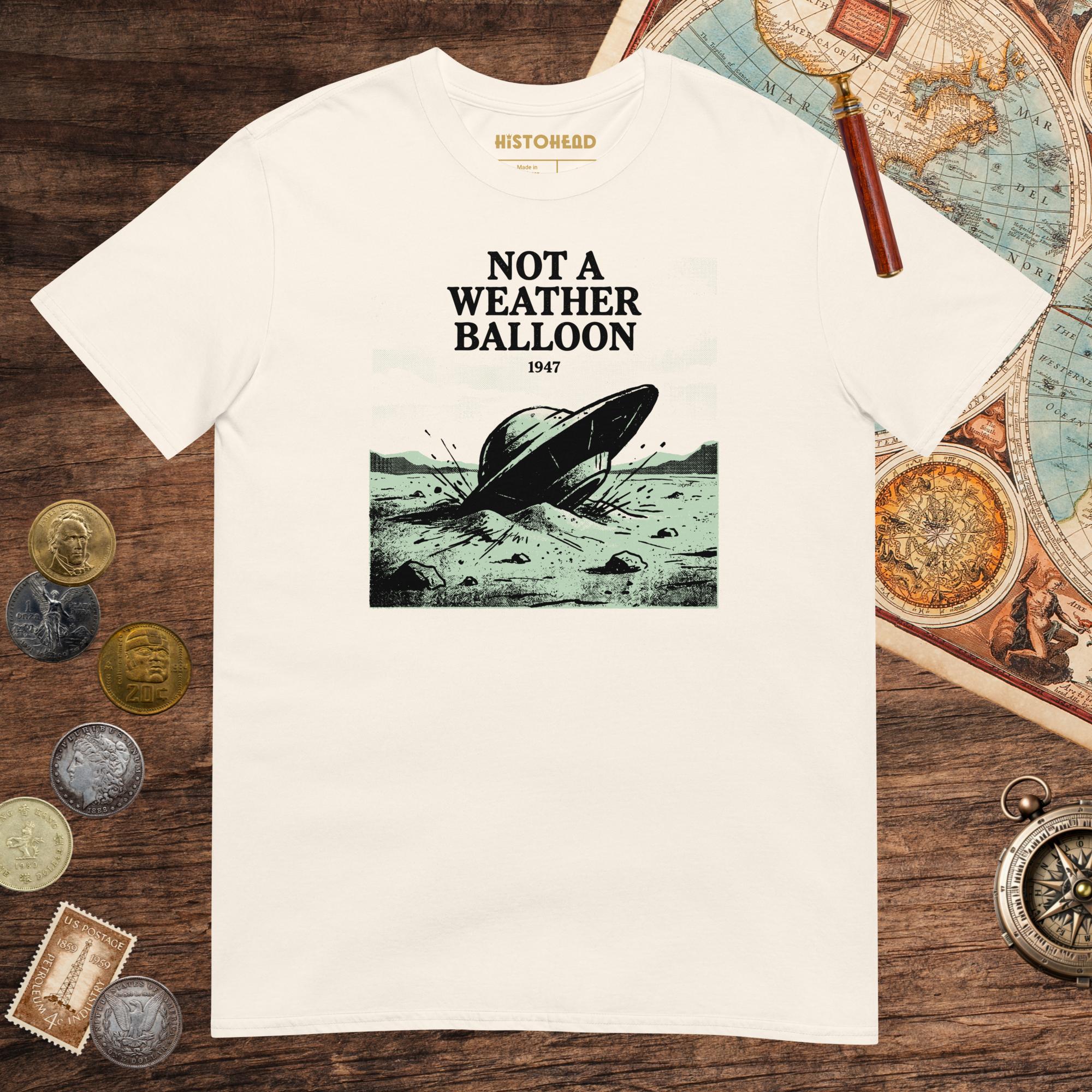 Natural Roswell Weather Balloon Tee - history buff gift by HistoHead