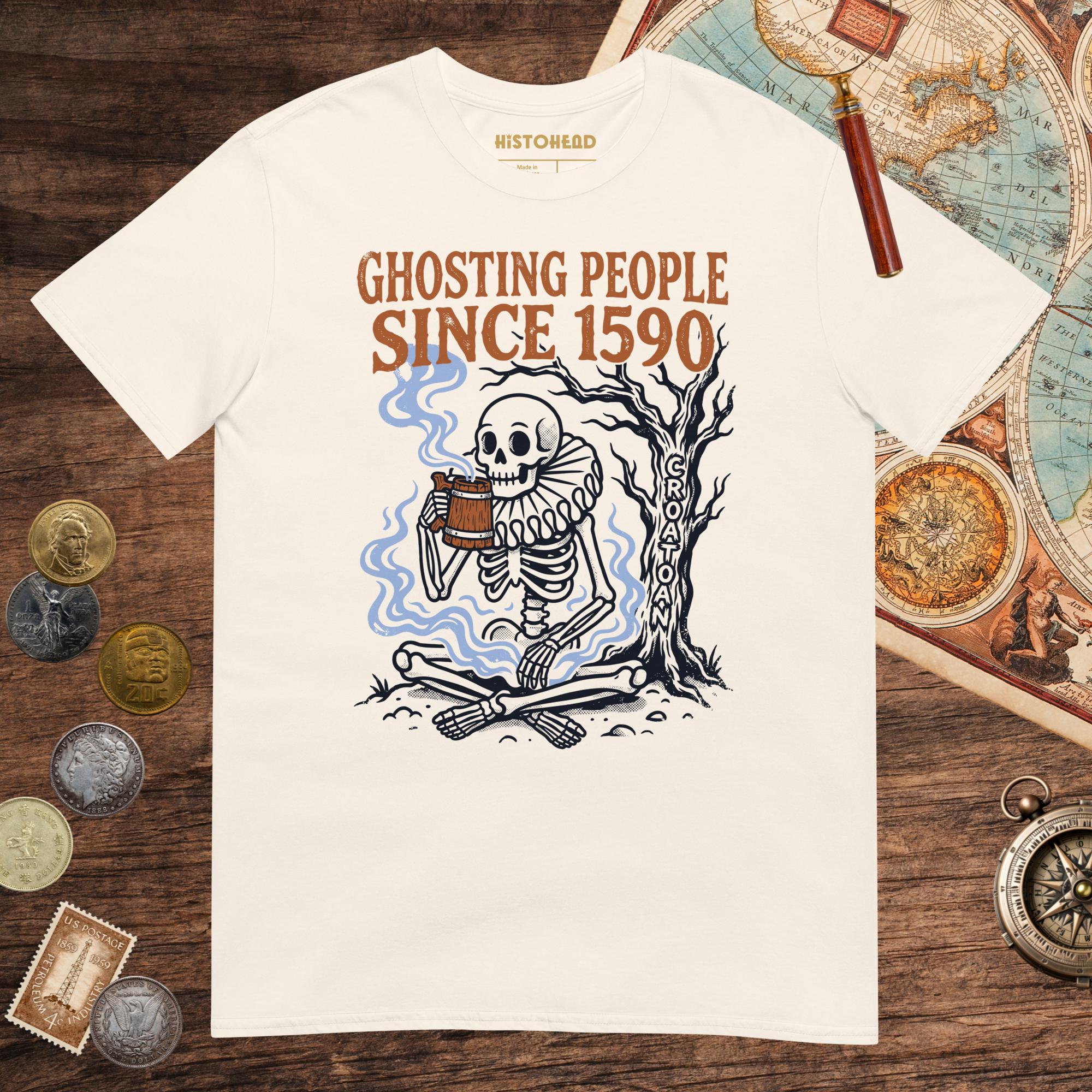 Natural Roanoke Colony Ghosting Since 1590 Tee - history buff gift by HistoHead