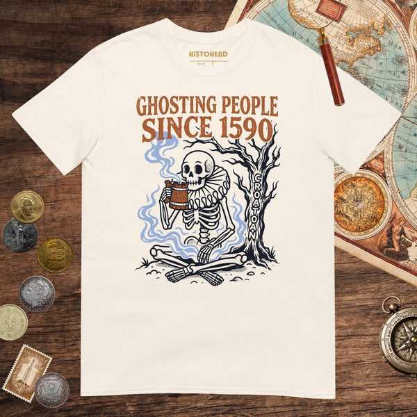 Natural Roanoke Colony Ghosting Since 1590 Tee - history buff gift by HistoHead