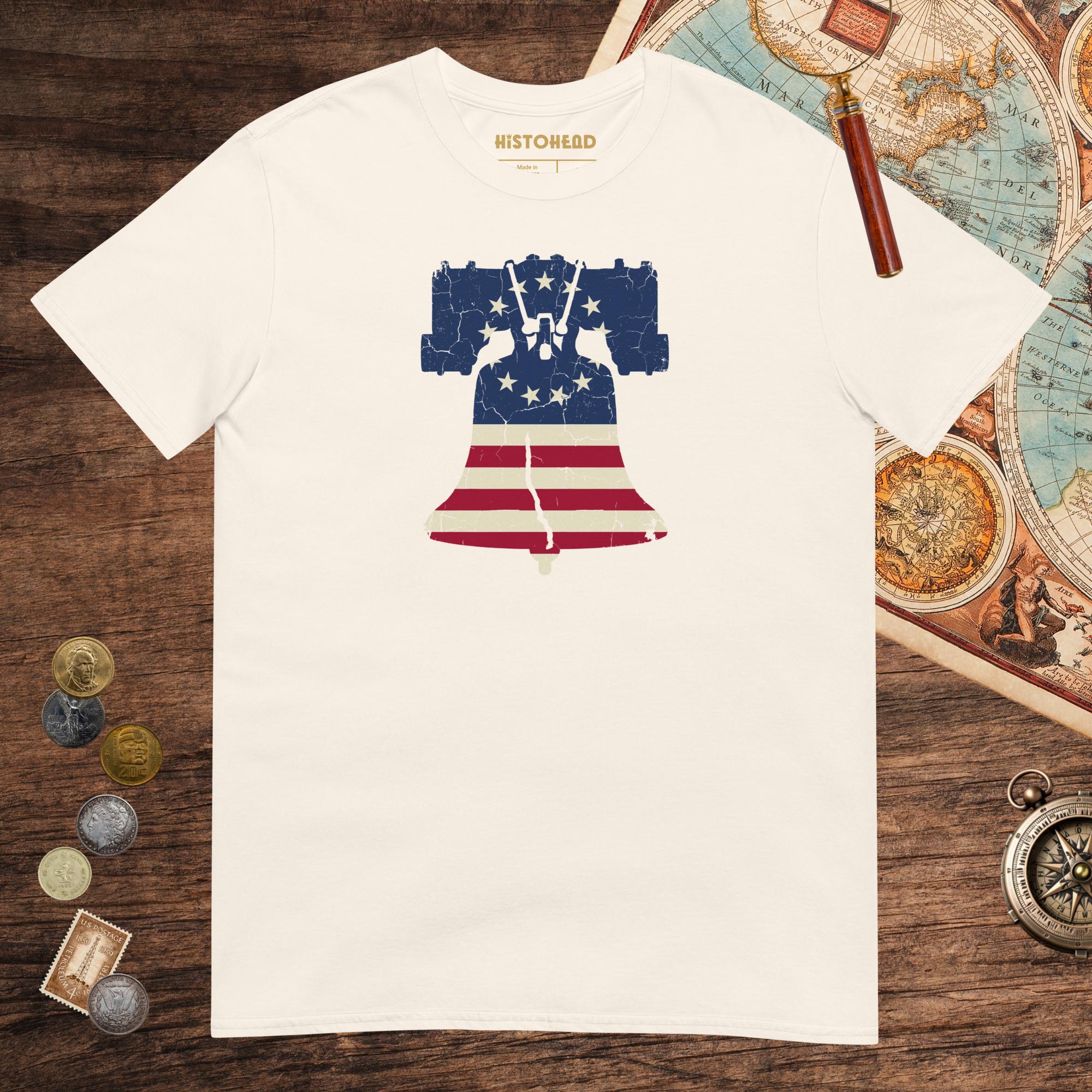 Natural Liberty Bell Tee - history buff gift by HistoHead