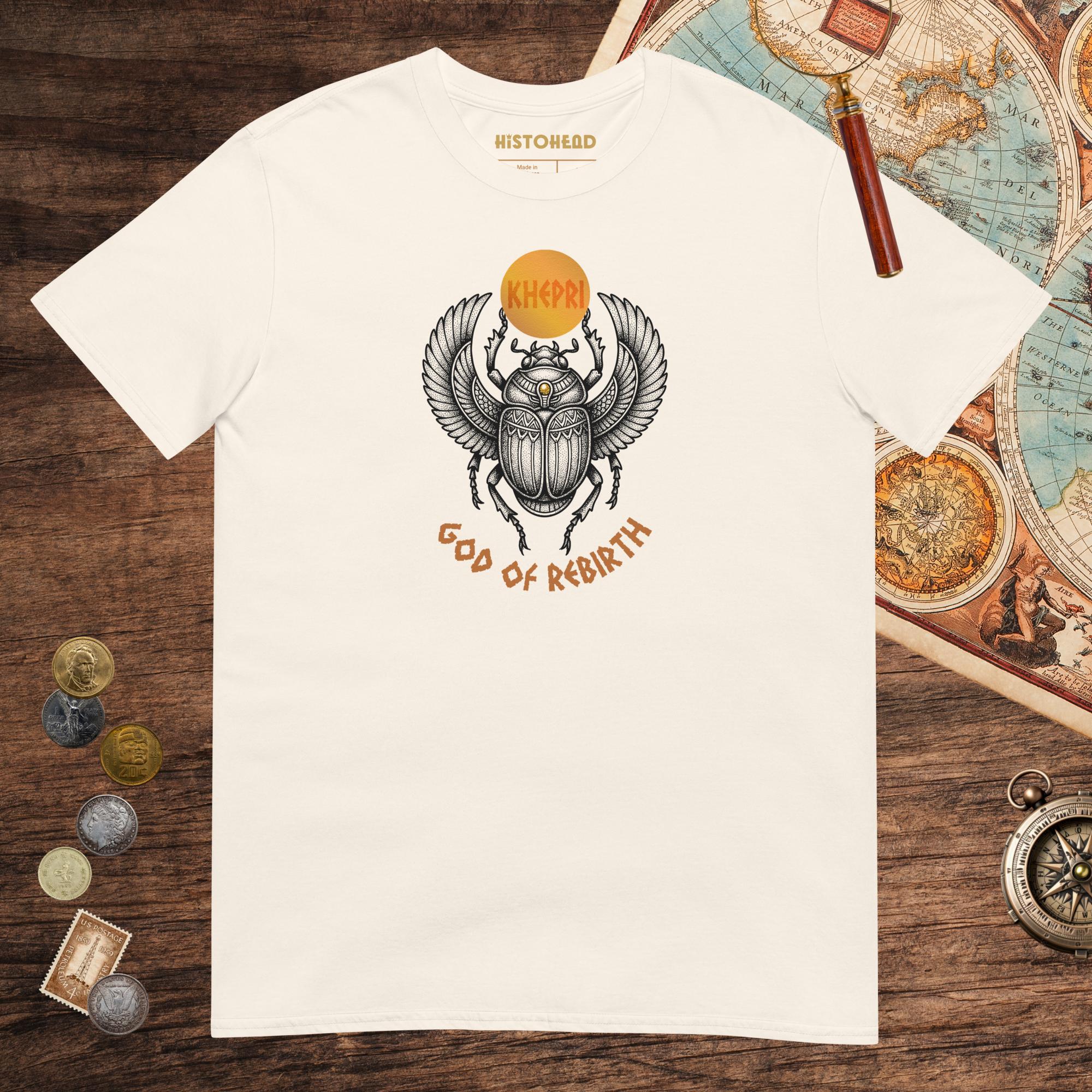 Natural Khepri God of Rebirth Tee - history buff gift by HistoHead
