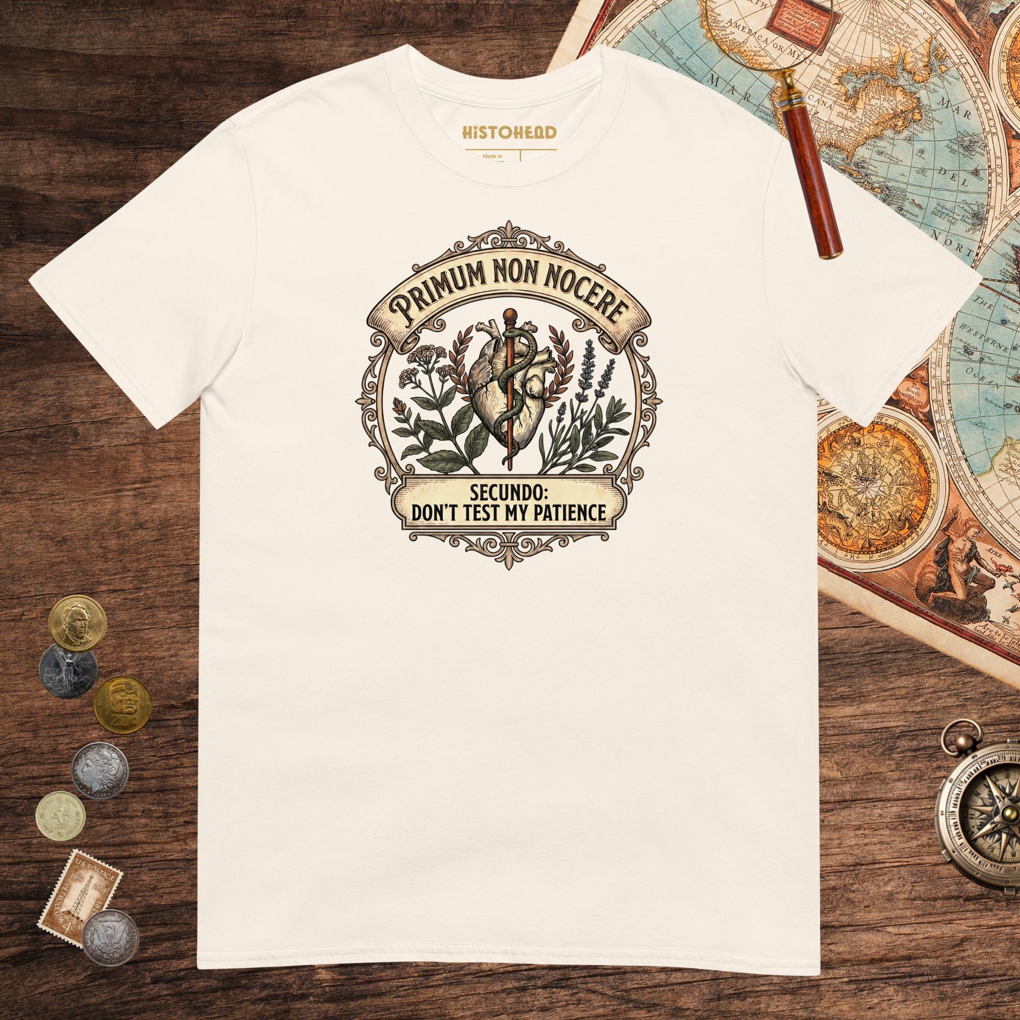 Natural First Do No Harm Tee - history buff gift by HistoHead