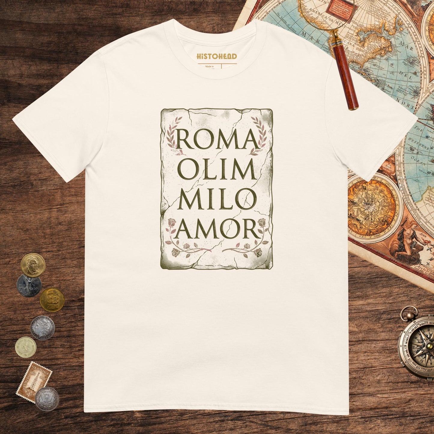 Natural Roma Amor Tee - history buff gift by HistoHead