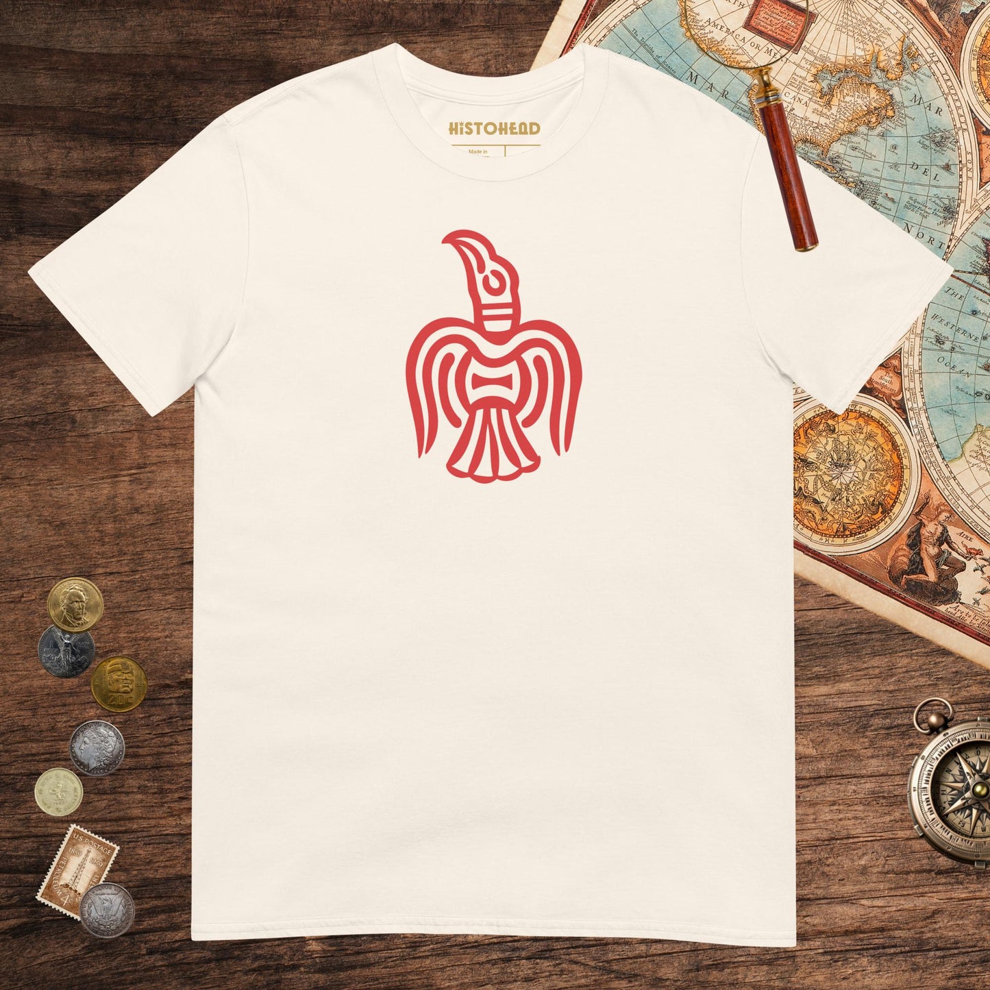 Natural Viking York Raven Tee - history buff gift by HistoHead