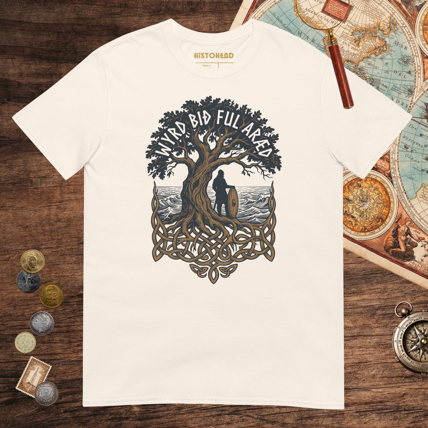 Natural Old English Fate Is Inexorable Tee - history buff gift by HistoHead