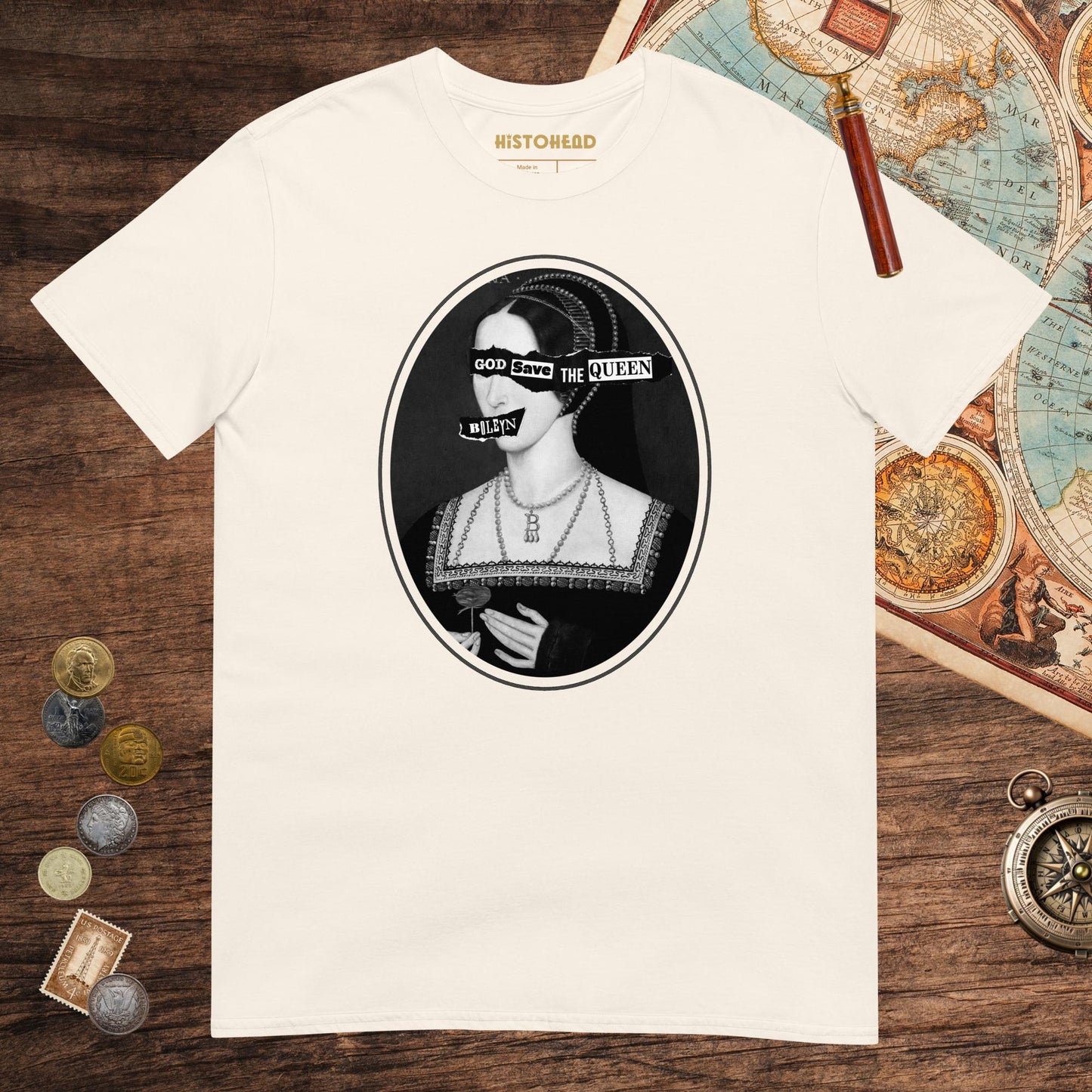 Natural God Save the Queen Anne Boleyn Tee - history buff gift by HistoHead