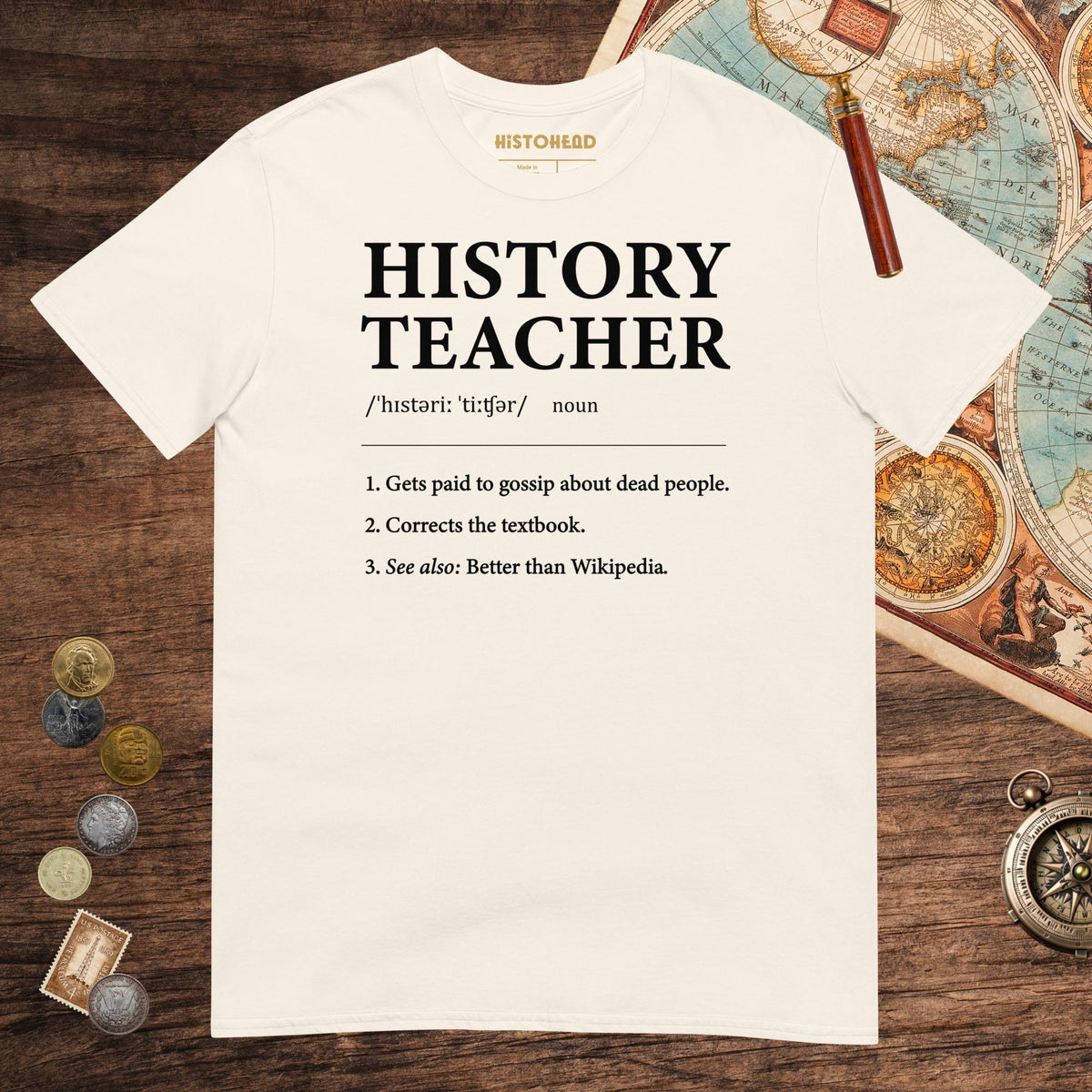 Natural History Teacher Definition Tee - history buff gift by HistoHead