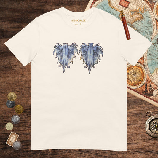 Natural Two Weird Medieval Bats Tee - history buff gift by HistoHead