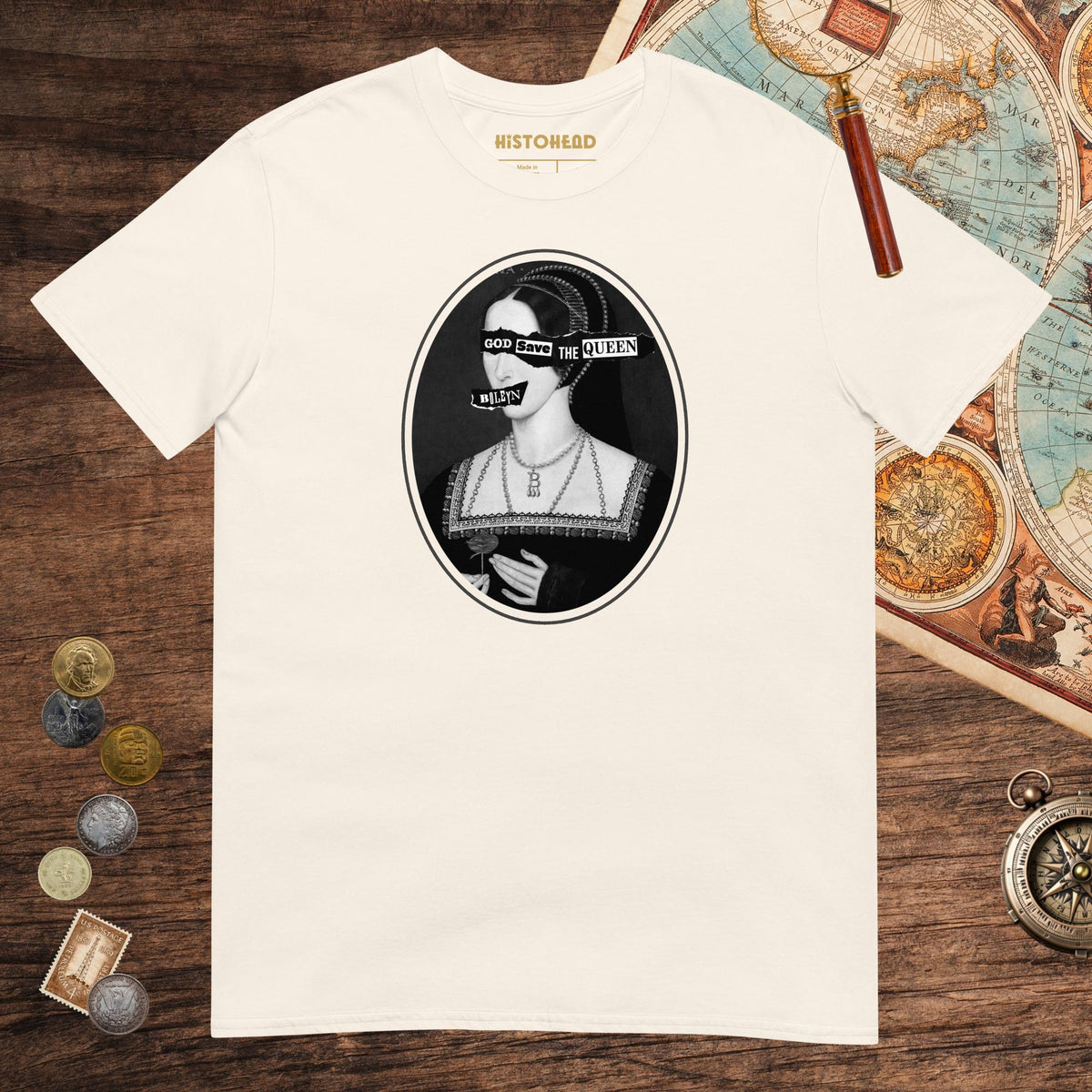 Natural God Save the Queen Anne Boleyn Tee - history buff gift by HistoHead