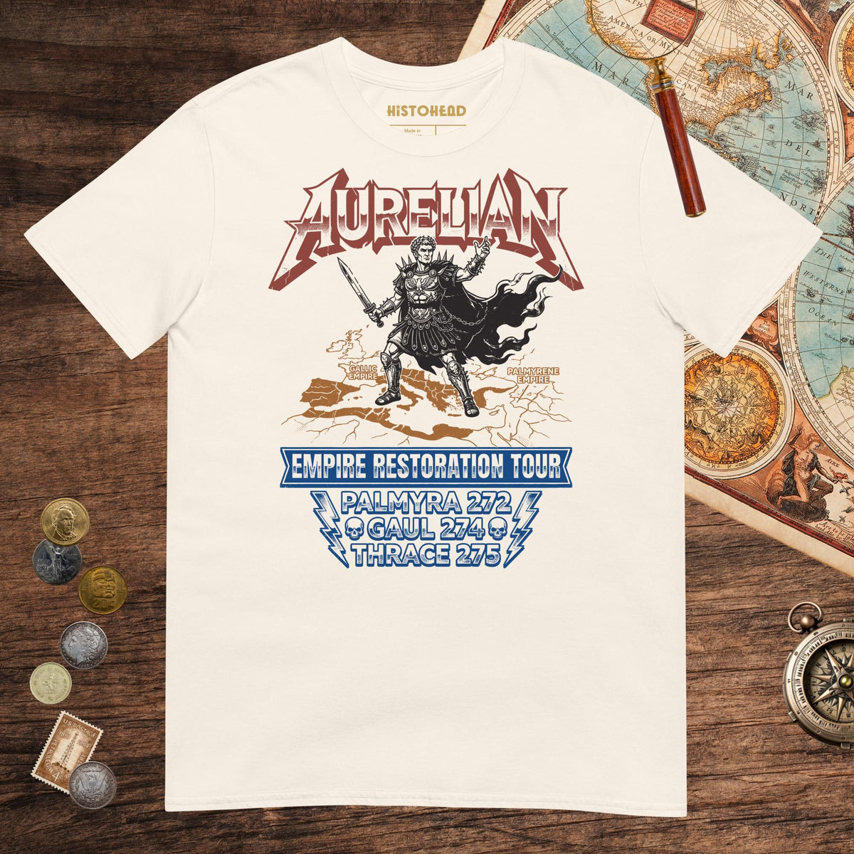 Natural Aurelian Empire Restoration Tour Tee - history buff gift by HistoHead