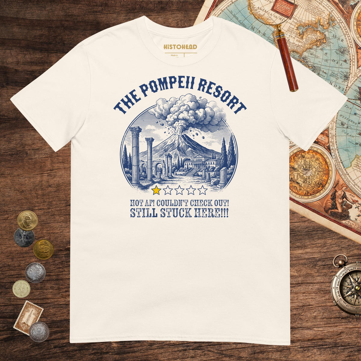 Natural The Pompeii Resort Review Tee - history buff gift by HistoHead