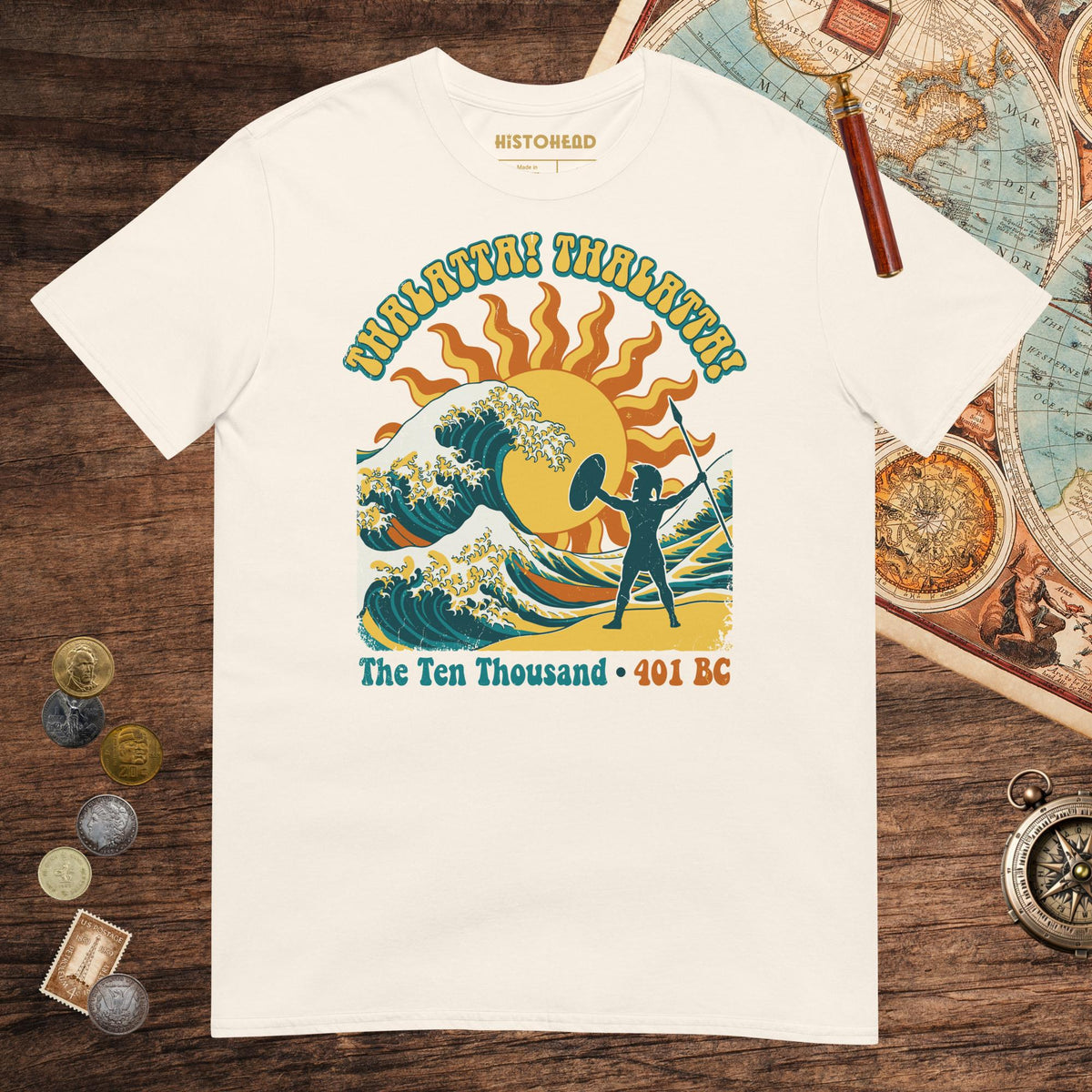 Natural Thalatta Thalatta Tee - history buff gift by HistoHead