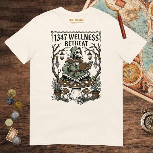 Natural Plague Doctor Wellness Retreat Tee - history buff gift by HistoHead