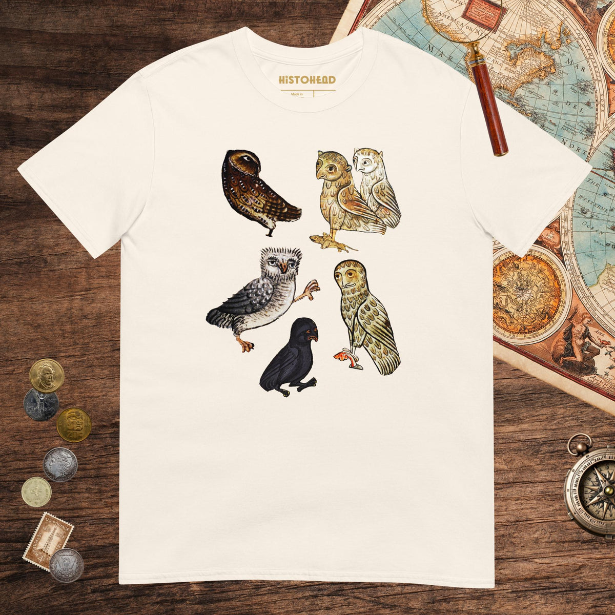 Natural Weird Medieval Owls Tee - history buff gift by HistoHead