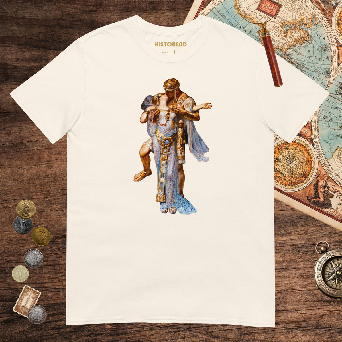 Natural Cleopatra and Antony Tee - history buff gift by HistoHead