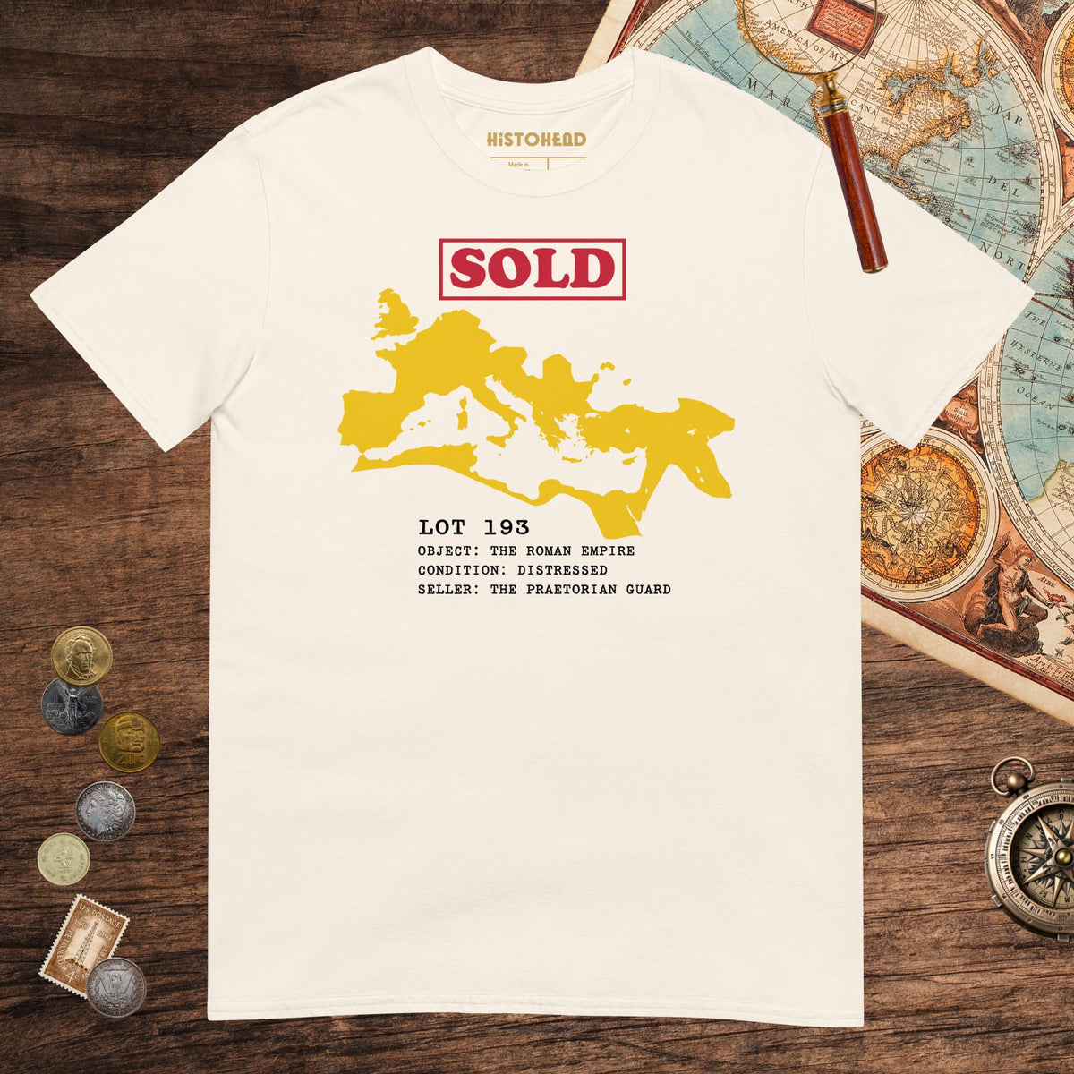 Natural Auction of the Roman Empire Tee - history buff gift by HistoHead