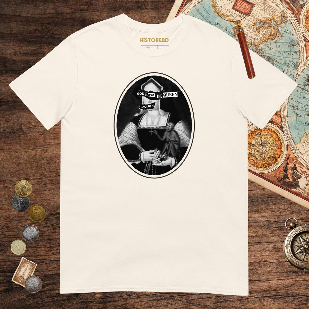 Natural God Save the Queen Katherine of Aragon Tee - history buff gift by HistoHead