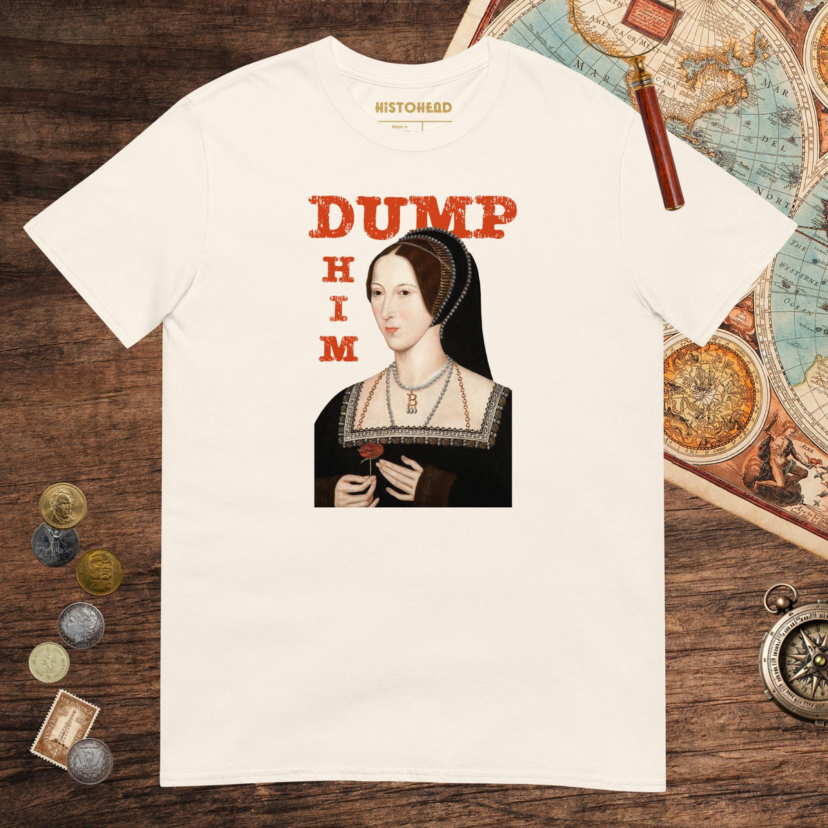 Natural Anne Boleyn Dump Him Tee - history buff gift by HistoHead