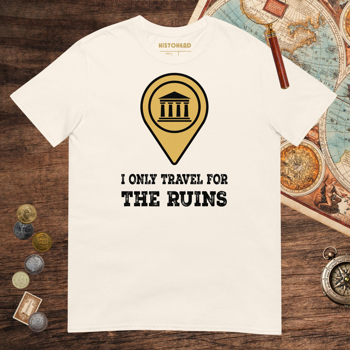 Natural Travel for the Ruins Tee - history buff gift by HistoHead