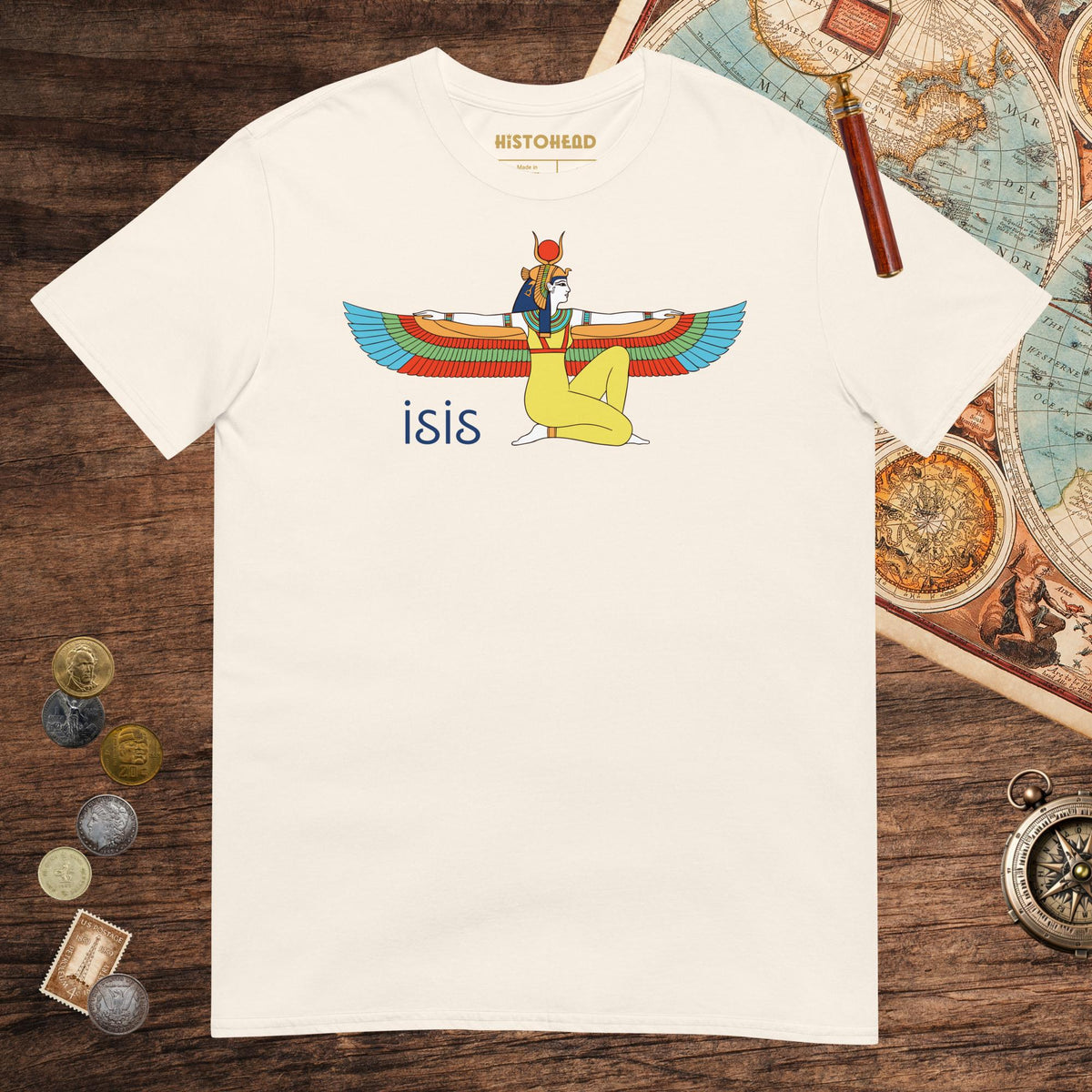Natural Egyptian Goddess Isis Tee - history buff gift by HistoHead