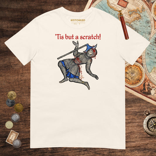 Natural Tis But A Scratch Tee - history buff gift by HistoHead