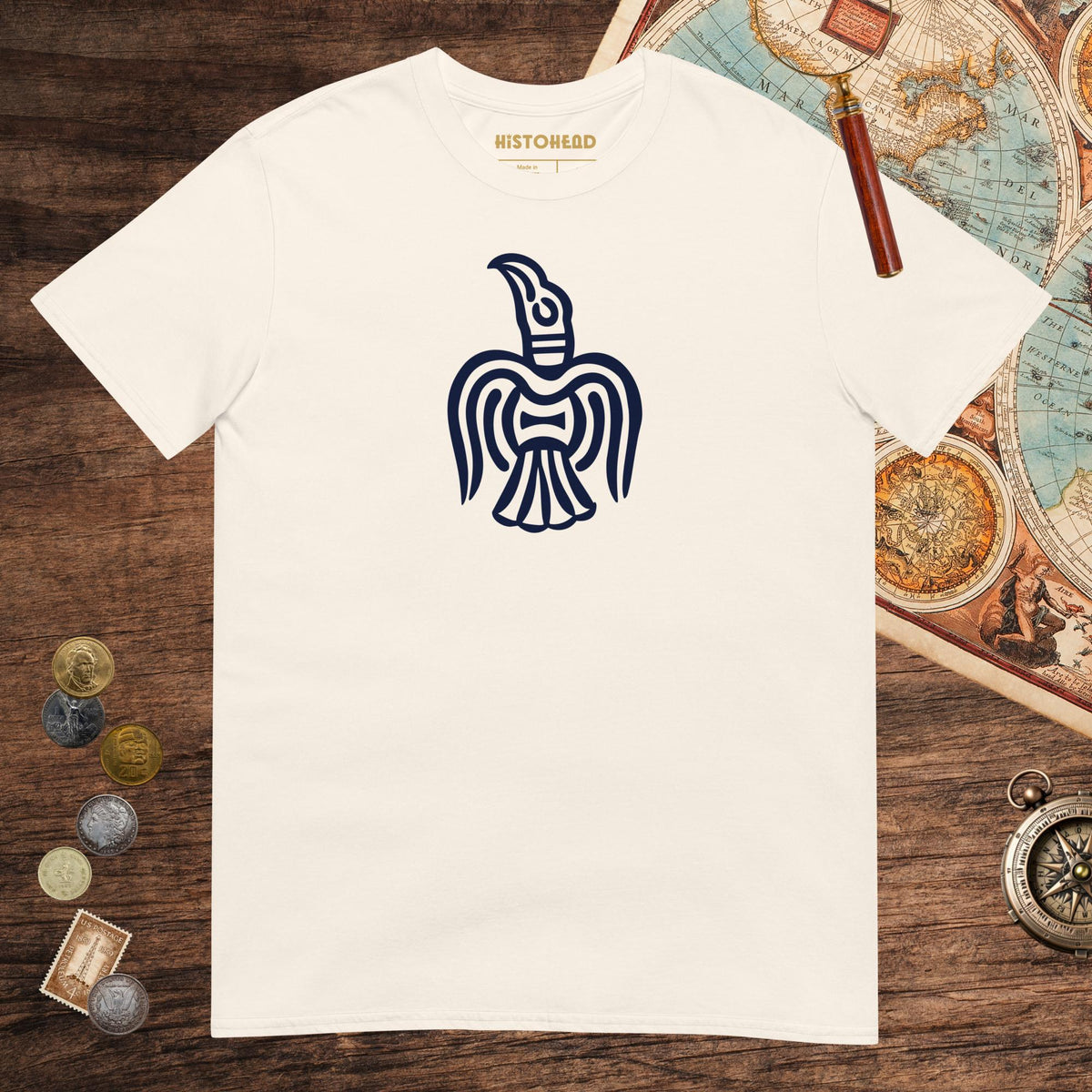 Natural Viking York Raven Tee - history buff gift by HistoHead