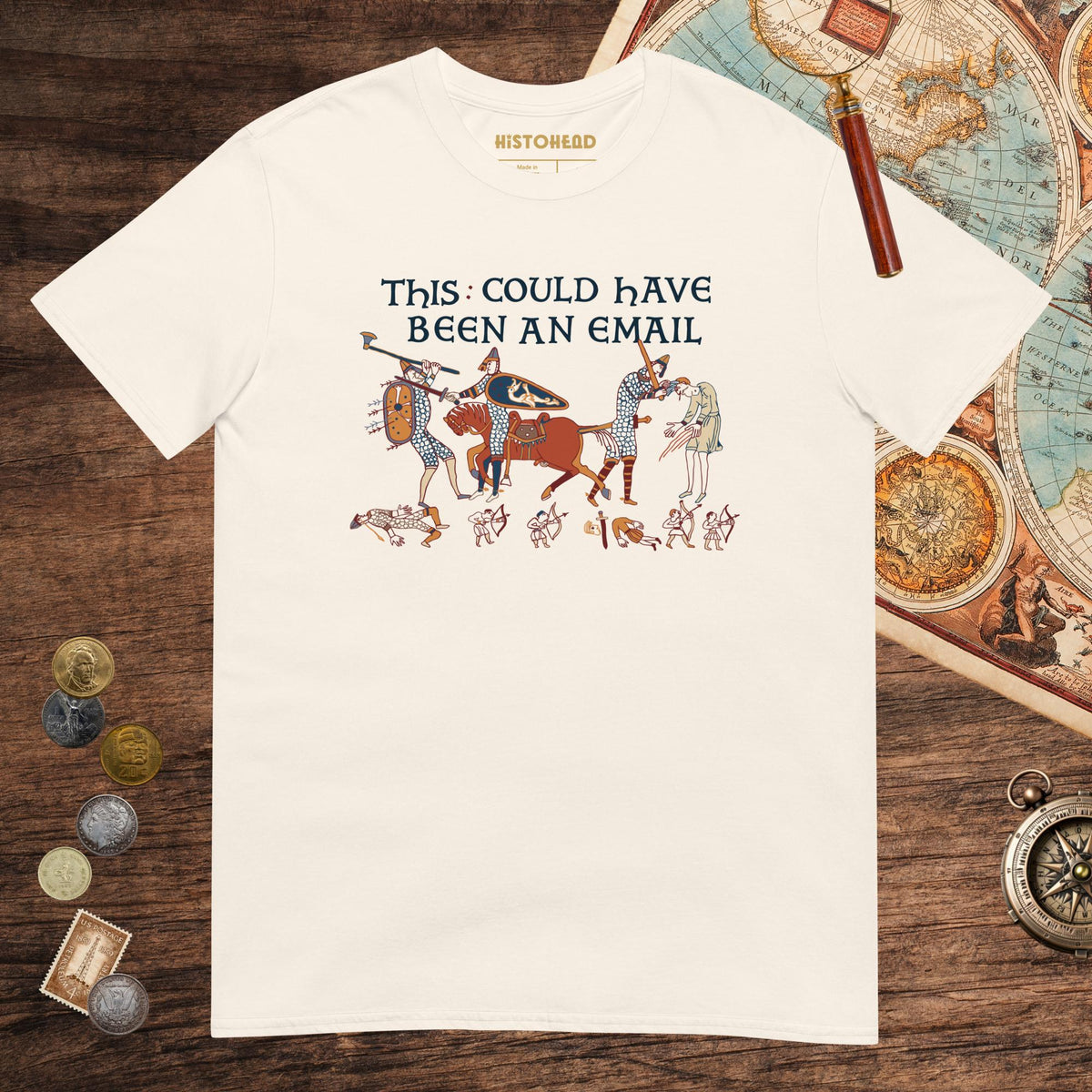 Natural Bayeux Tapestry This Could Have Been an Email Tee - history buff gift by HistoHead
