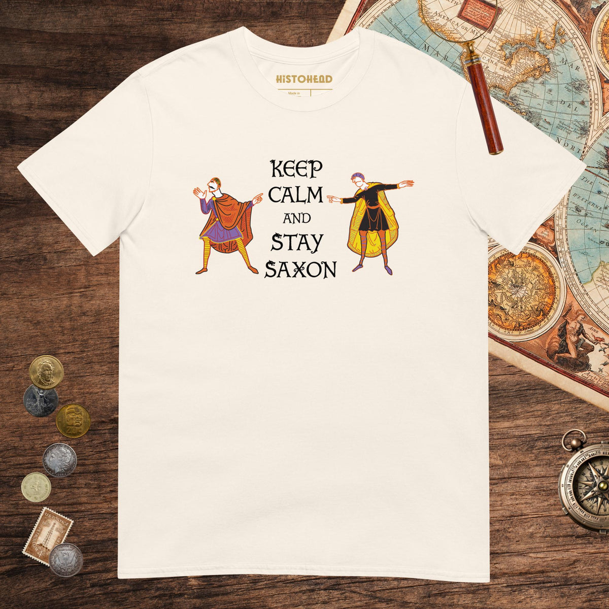 Natural Harold Godwinson Keep Calm and Stay Saxon Tee - history buff gift by HistoHead