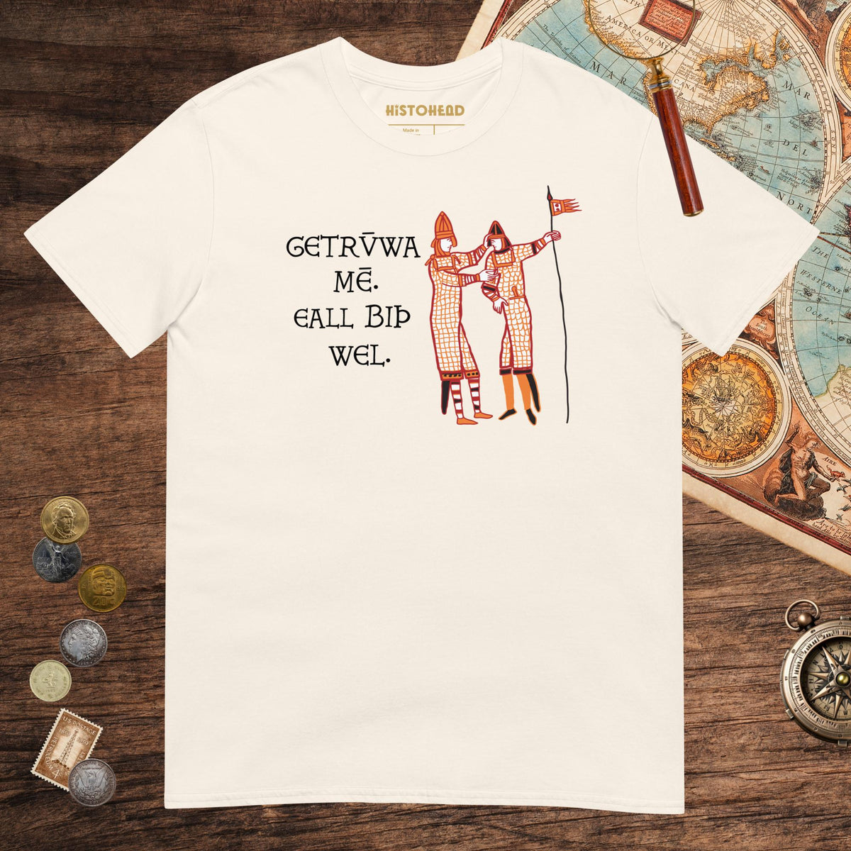 Natural Bayeux Tapestry Trust Me Everything Will Be Fine Old English Tee - history buff gift by HistoHead