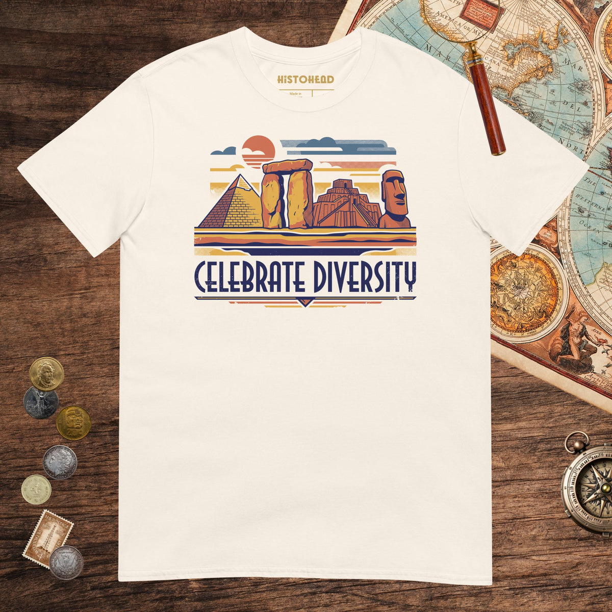 Natural Celebrate Diversity Stone Wonders Tee - history buff gift by HistoHead