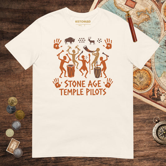 Natural Stone Age Temple Pilots Tee - history buff gift by HistoHead