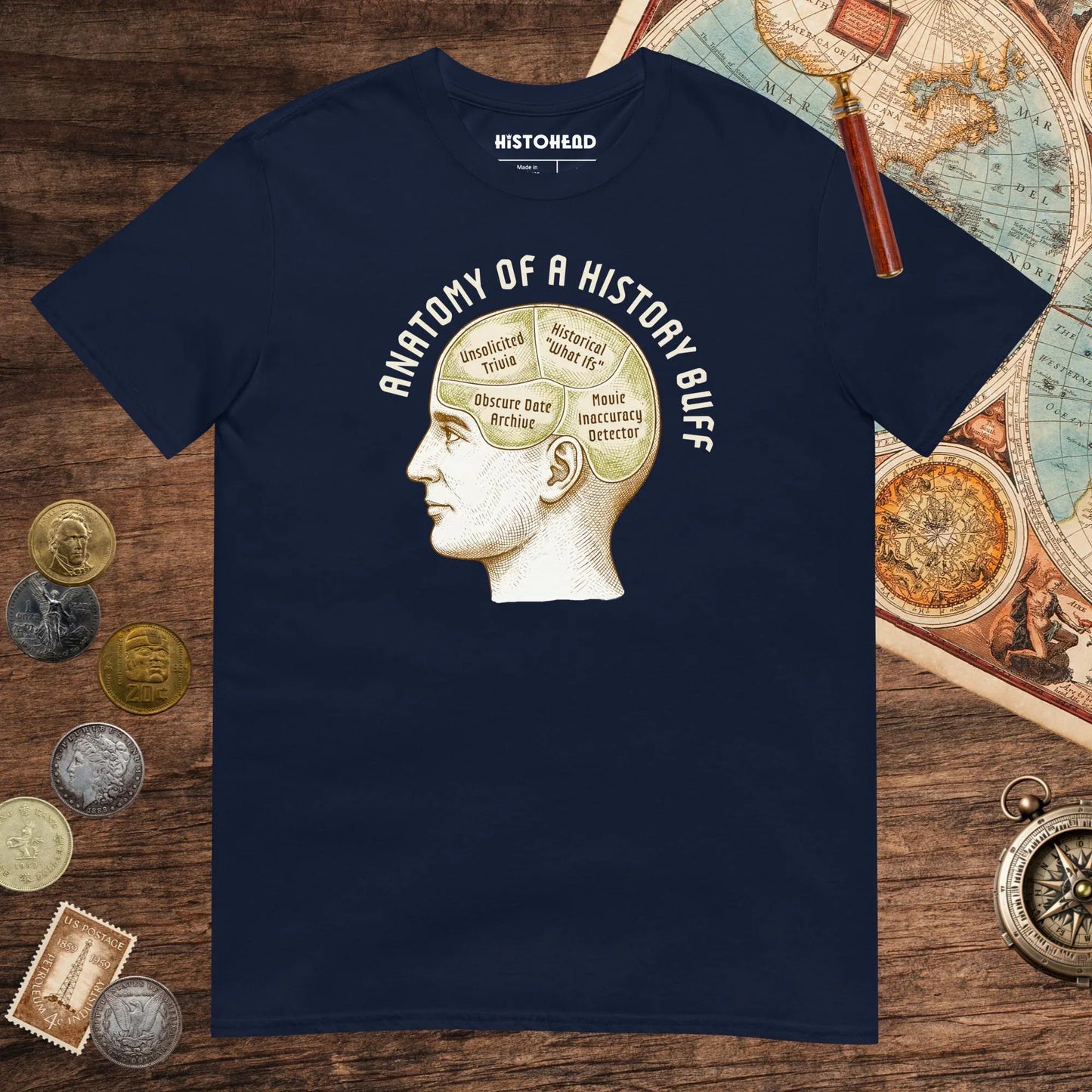 Navy Anatomy of a History Buff Tee - history buff gift by HistoHead
