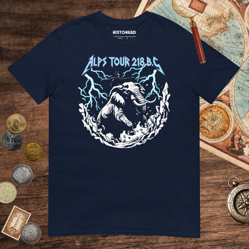 Navy Hannibal Alps Tour Tee - history buff gift by HistoHead