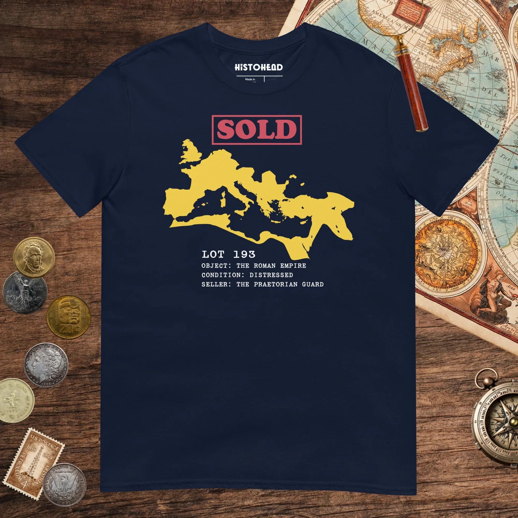Navy Auction of the Roman Empire Tee - history buff gift by HistoHead