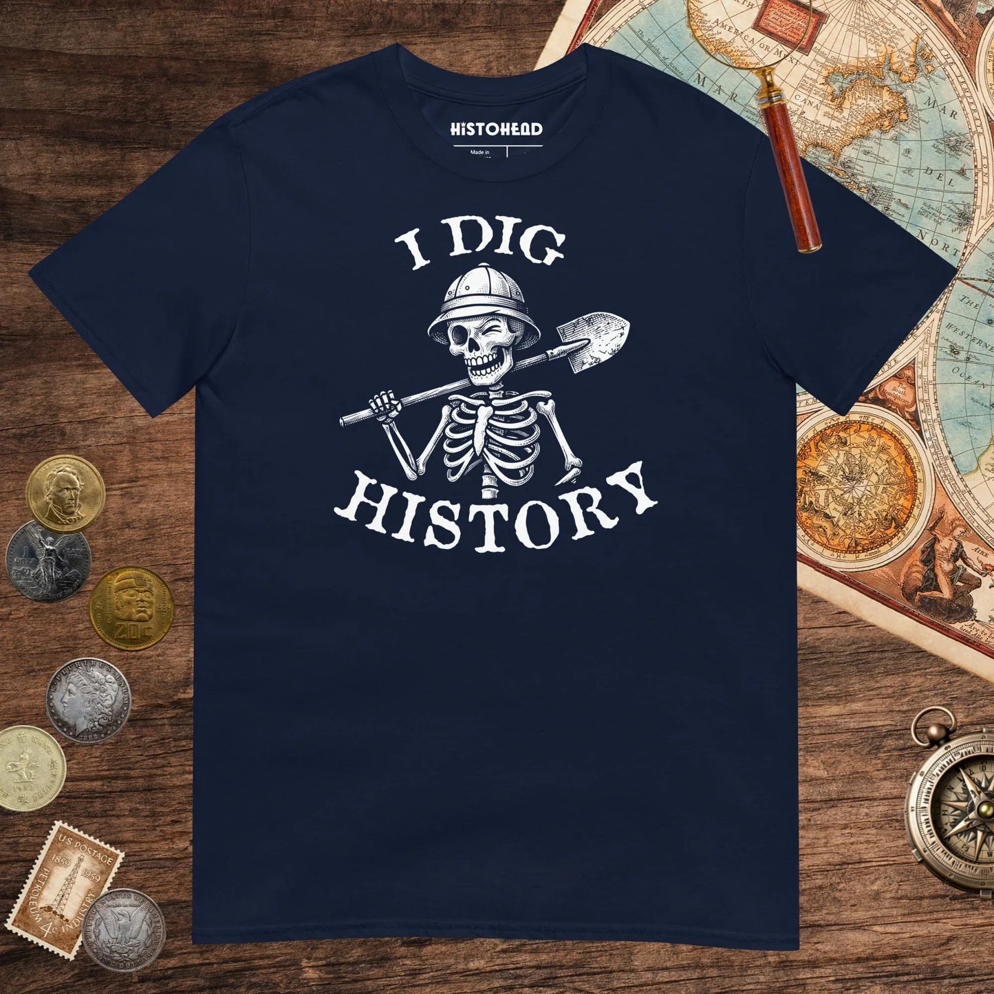 Navy I Dig History Tee - history buff gift by HistoHead