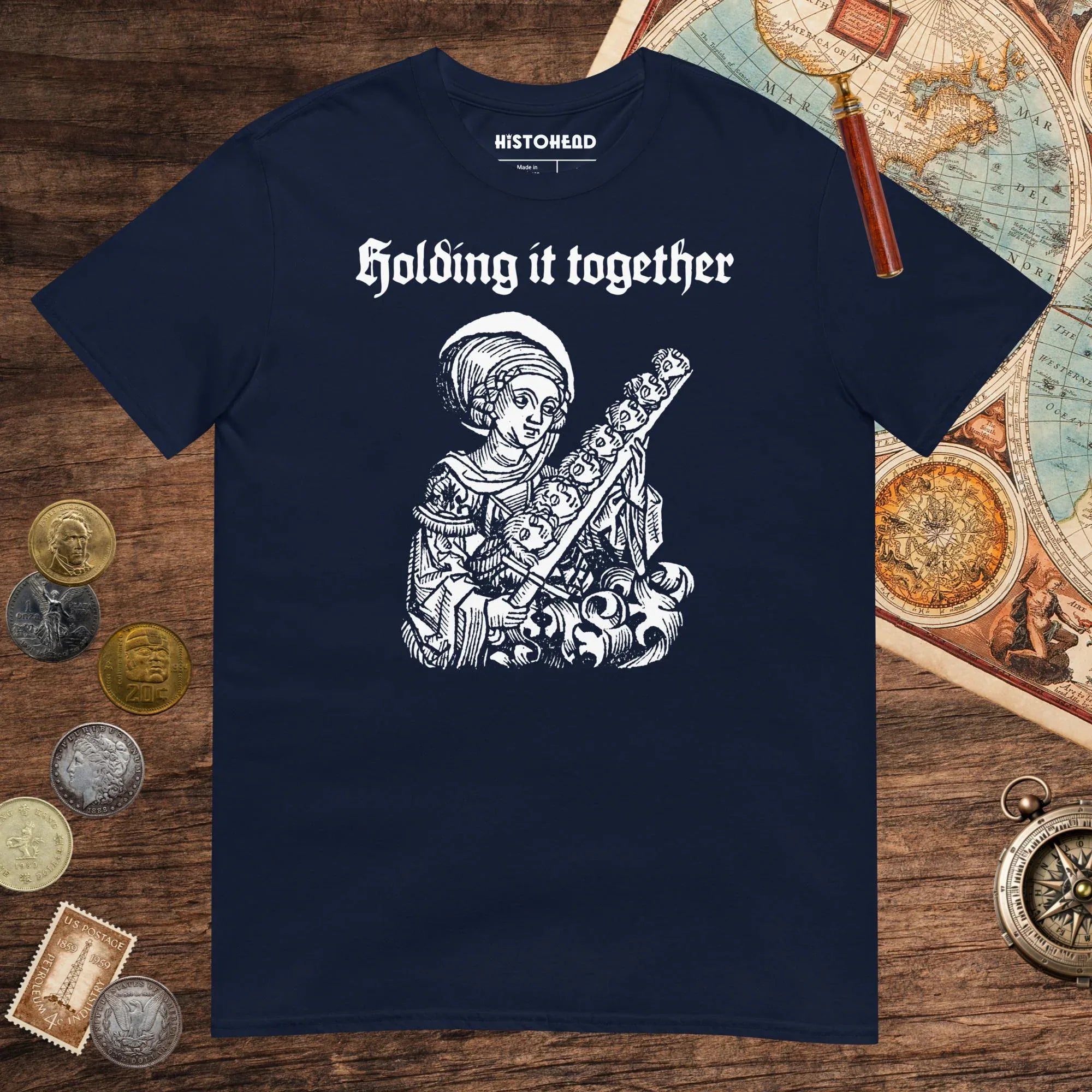 Navy Holding It Together Tee - history buff gift by HistoHead