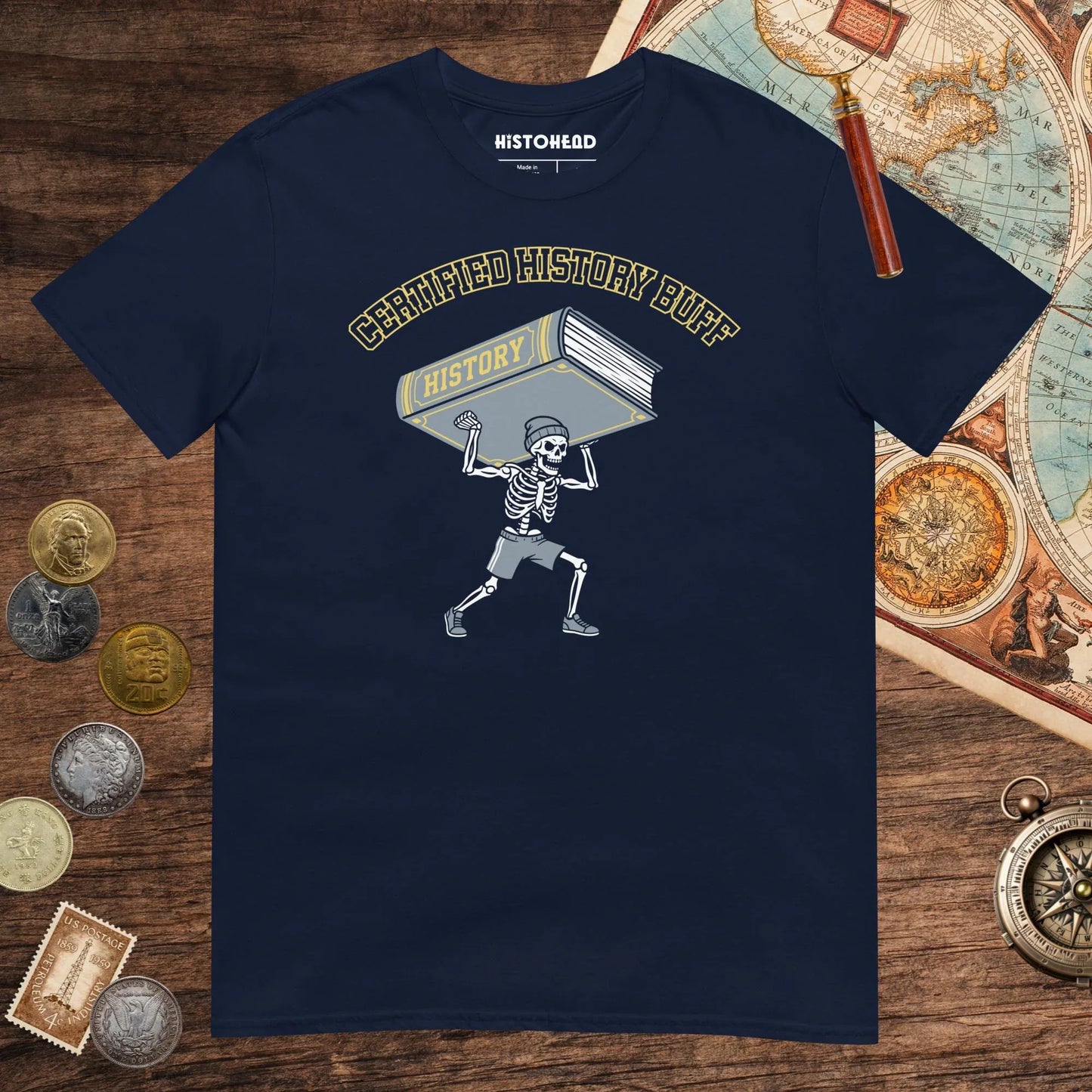 Navy Certified History Buff Tee - history buff gift by HistoHead