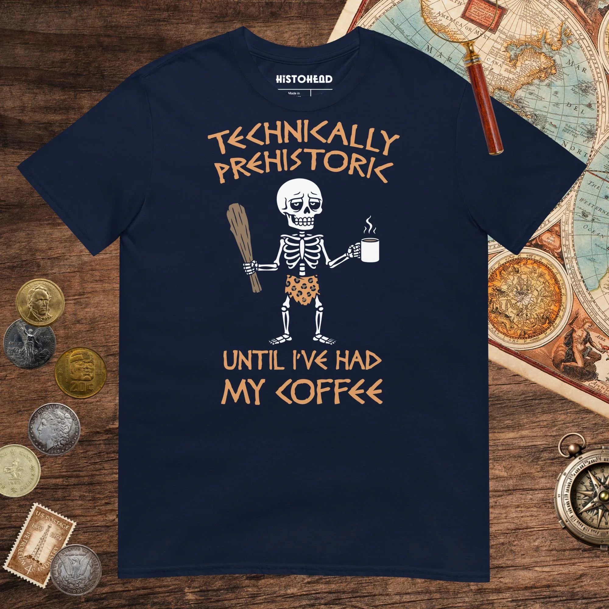 Navy Until I've Had My Coffee Tee - history buff gift by HistoHead