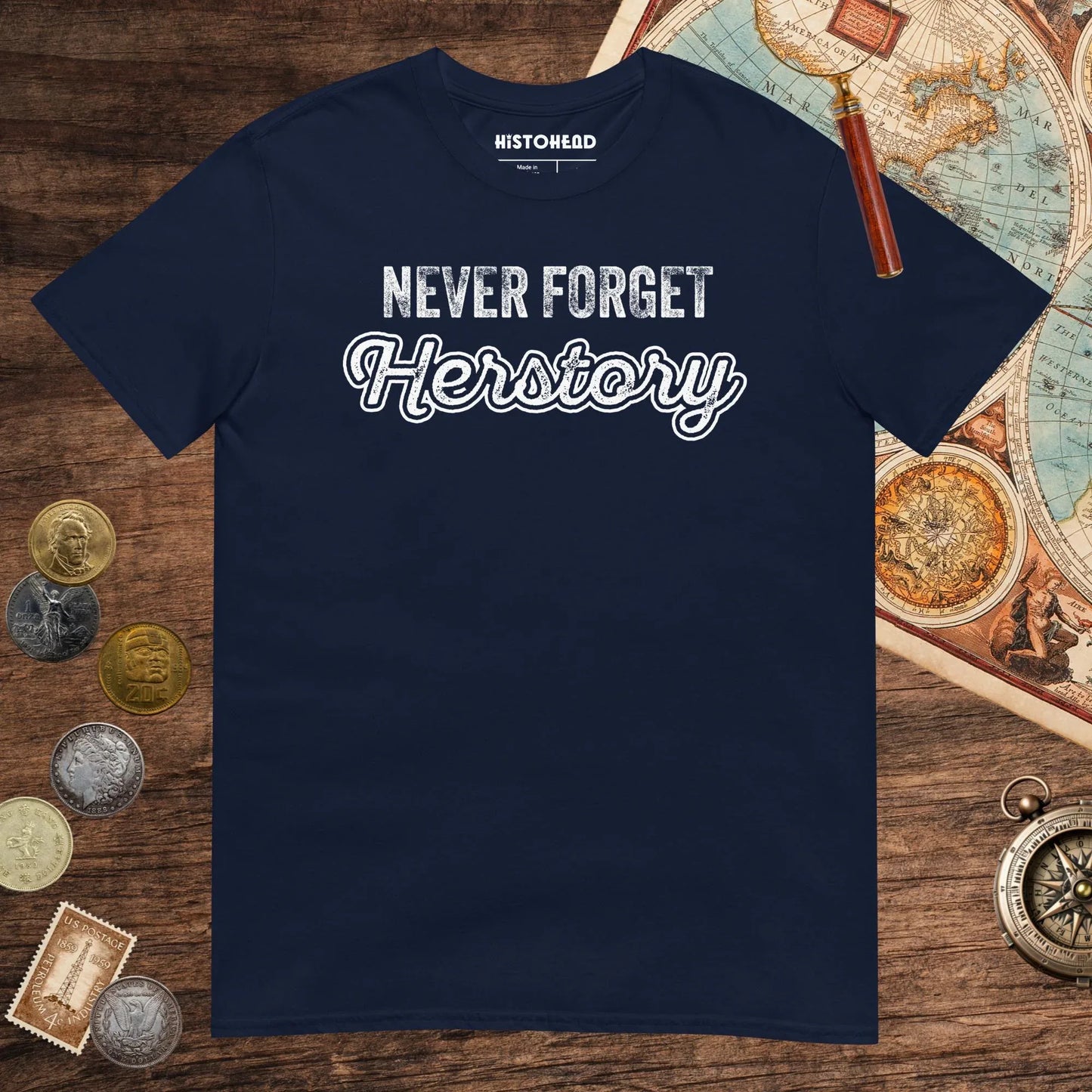 Navy Herstory Tee - history buff gift by HistoHead