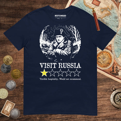 Navy Napoleon Visit Russia Review Tee - history buff gift by HistoHead