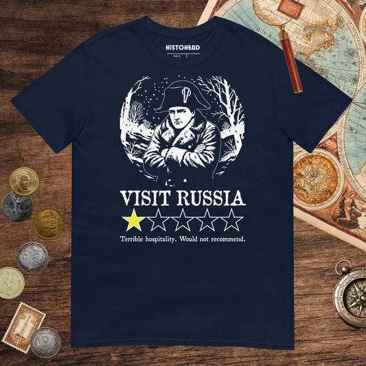 Navy Napoleon Visit Russia Review Tee - history buff gift by HistoHead