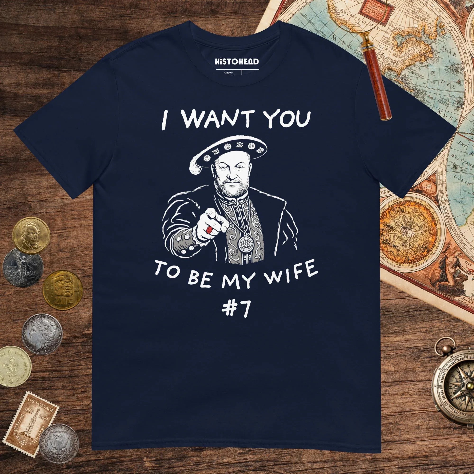 Navy Henry VIII Wants You Tee - history buff gift by HistoHead