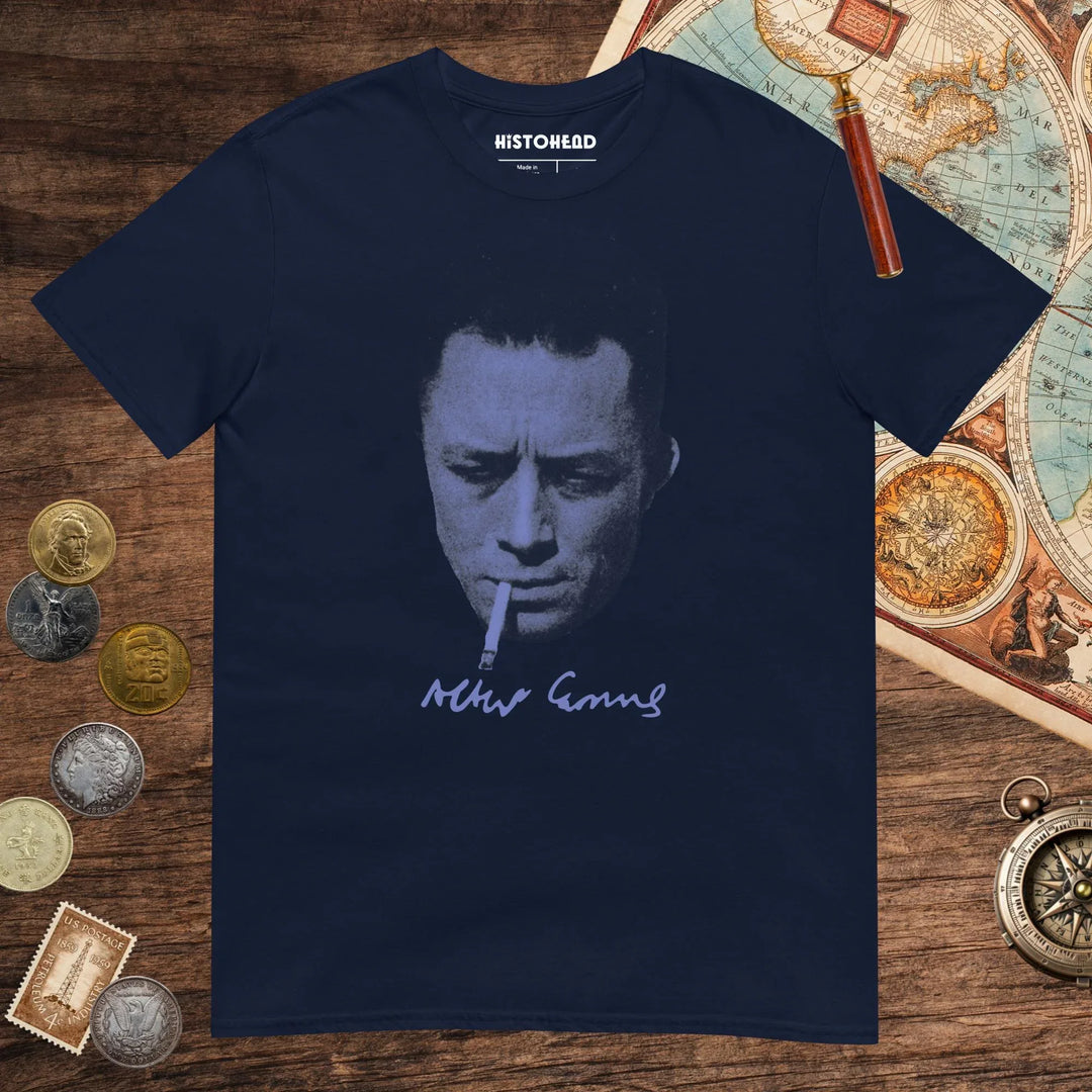 Navy Albert Camus Tee - history buff gift by HistoHead