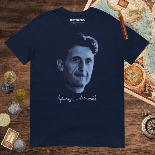 Navy George Orwell Tee - history buff gift by HistoHead