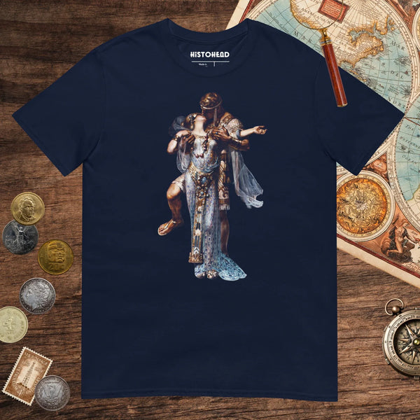 Navy Cleopatra and Antony Tee - history buff gift by HistoHead