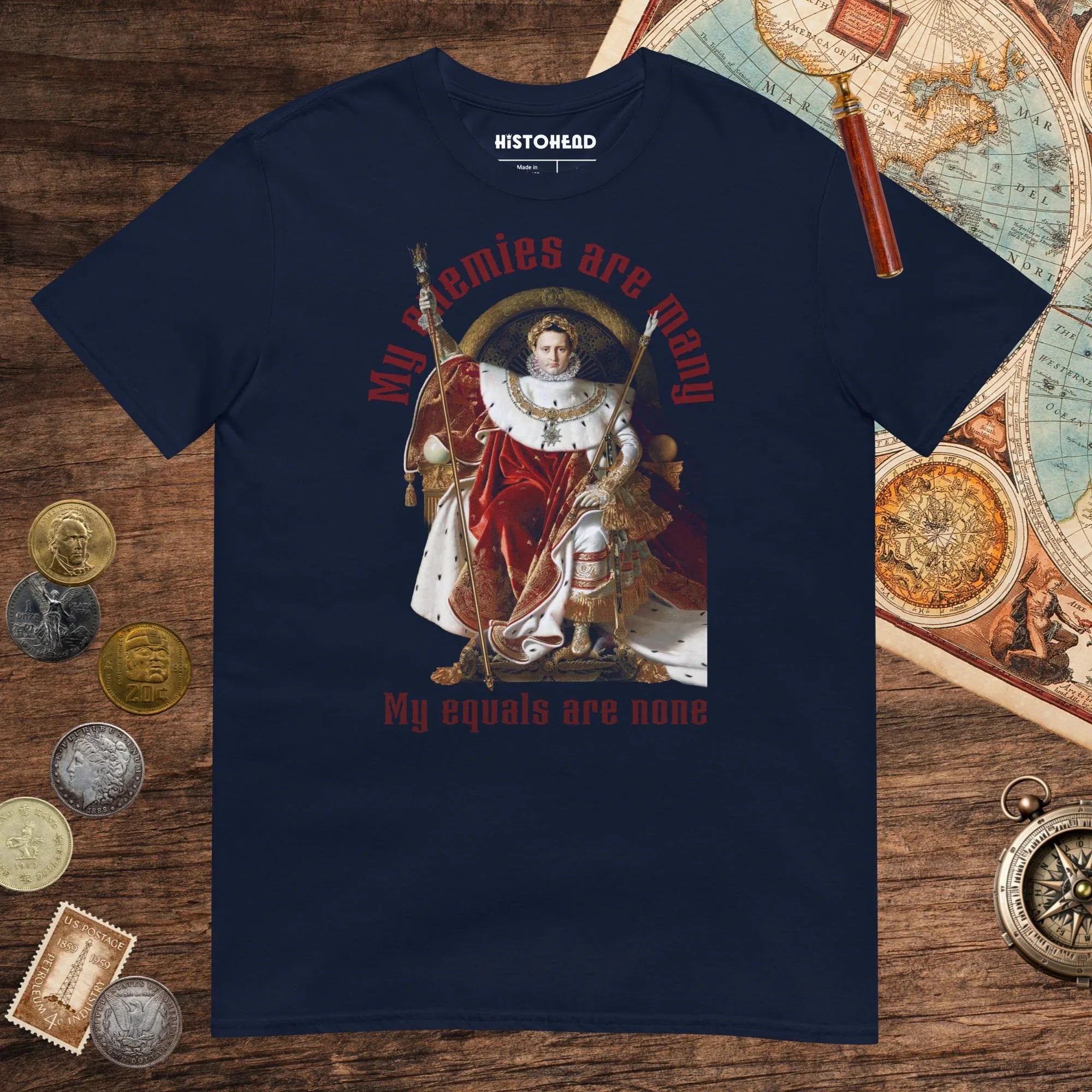 Navy Napoleon My Enemies Are Many Tee - history buff gift by HistoHead